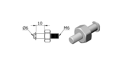 Technical drawing - Endfitting - Brackets mandrel Technical drawing - Endfitting - Brackets mandrel